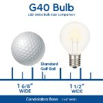 Warm White G40 U-Shaped LED Glass Flex Filament Replacement Bulbs 25 Pack