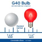 Multi Colored G40 U-Shaped LED Glass Flex Filament Replacement Bulbs 25 Pack