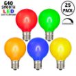 Multi Colored G40 U-Shaped LED Plastic Flex Filament Replacement Bulbs 25 Pack