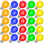 Multi Colored G40 U-Shaped LED Plastic Flex Filament Replacement Bulbs 25 Pack
