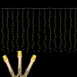 LED Curtain Lights 300 LED Warm White 8 Function Non-Connectable Clear Wire 