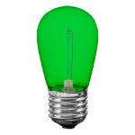 Green S14 LED Plastic Filament Medium Base e26 Bulbs  - 25pk