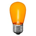 Orange S14 LED Plastic Filament Medium Base e26 Bulbs  - 25pk