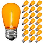 Orange S14 LED Plastic Filament Medium Base e26 Bulbs  - 25pk