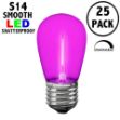 Pink S14 LED Plastic Filament Medium Base e26 Bulbs  - 25pk