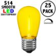 Yellow S14 LED Plastic Filament Medium Base e26 Bulbs  - 25pk