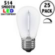 Pure White S14 LED Plastic Filament Medium Base e26 Bulbs  - 25pk