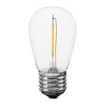 Pure White S14 LED Plastic Filament Medium Base e26 Bulbs  - 25pk