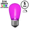 Pink S14 LED Plastic Filament Medium Base e26 Bulbs  - 5pk