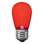 Red S14 LED Plastic Filament Medium Base e26 Bulbs  - 5pk
