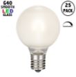 Warm White Satin Glass G40 U-Shaped LED Plastic Flex Filament Replacement Bulbs 25 Pack