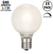 Warm White Satin G40 U-Shaped LED Plastic Flex Filament Replacement Bulbs 25 Pack