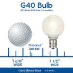 Warm White Satin G40 U-Shaped LED Plastic Flex Filament Replacement Bulbs 25 Pack