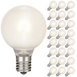 Warm White Satin G40 U-Shaped LED Plastic Flex Filament Replacement Bulbs 25 Pack