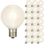 Warm White Satin G50 U-Shaped LED Glass Flex Filament Replacement Bulbs 25 Pack