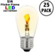 LED Flicker Flame S14 LED Plastic Medium Base e26 Bulbs  - 25pk