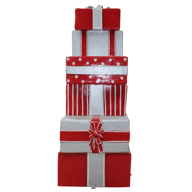 Candy Collection A Stack of Gifts, Red and Silver