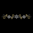 15' Wide streamer with 3 Snowflakes