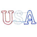36" Patriotic "USA" LED Rope Light Sign