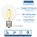 67 LED Filament G50 Globe String Light Set with Warm White Bulbs on Brown Wire