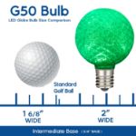 Multi Color Diamond Faceted LED G50 Globe Bulbs - 25pk
