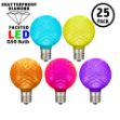 Modern Multi Color Diamond Faceted LED G50 Globe Bulbs - 25pk