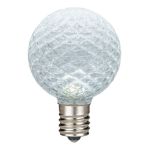 Pure White Diamond Faceted LED G50 Globe Bulbs - 25pk