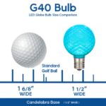 Modern Multi Color Diamond Faceted LED G40 Globe Bulbs - 25pk