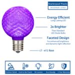 Modern Multi Color Diamond Faceted LED G40 Globe Bulbs - 25pk