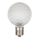 Pure White Diamond Faceted LED G40 Globe Bulbs - 25pk