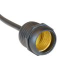 18" Medium Base (E26) Socket Extender (Drop)– Black