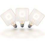 LED Square Frosted Warm White Medium Base Glass Filament Bulb - 1pk