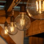 LED G95 Globe Warm White Medium Base Glass Filament Bulb - 4pk