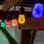 Multi Color Diamond Faceted S14 LED Medium Base - 25pk