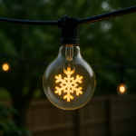 LED Snowflake Decorative Filament G80 Medium Base Glass Bulb  - 1pk