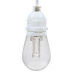 48' RGBWW 24 LED S14 Patio Light String 24" Spacing w/Remote - White Wire