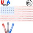 USA Flag LED Net Lights 84"x 42" Transparent Wire