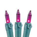 Non Connectable Purple Green Wire Mini Lights 20 Light 8.5'