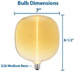 Flex Filament LED Gold Glass Warm White Medium Base Bulb - 1pk