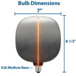Flex Filament LED Smoked Glass Warm White Medium Base Bulb - 1pk