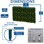 Solar LED Warm White Net Lights 9.8' x 6.6' Green Wire