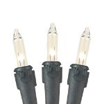 Black Wire Clear Christmas Mini Lights 50 Light 11 Feet Long