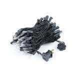 Black Wire Clear Christmas Mini Lights 100 Light 34 Feet Long