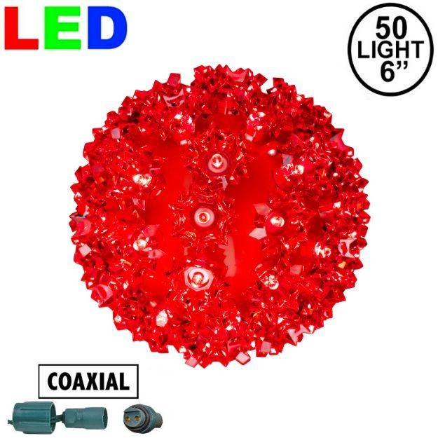 Coaxial 50 Red LED 6" Sphere