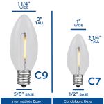 Pink C7 LED Plastic Filament Replacement Bulbs 25 Pack