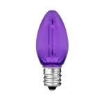 Purple C7 LED Plastic Filament Replacement Bulbs 25 Pack
