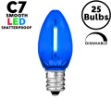 Blue C7 LED Plastic Filament Replacement Bulbs 25 Pack