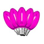 Pink C7 LED Plastic Filament Replacement Bulbs 25 Pack