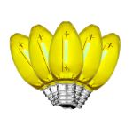 Yellow C7 LED Plastic Filament Replacement Bulbs 25 Pack