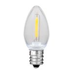 Warm White C7 LED Plastic Filament Replacement Bulbs 25 Pack